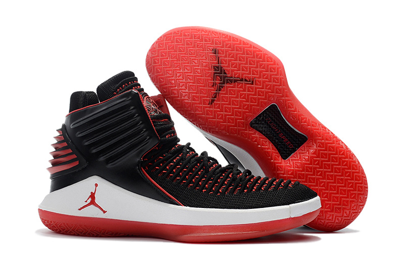 Women Air Jordan 32 Black Red White Shoes